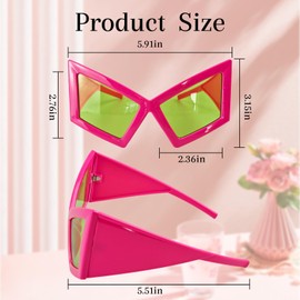 Daxilonyz Funny Oversized Party Glasses Sunglasses Max Width 5.9", Hilarious Costume Accessories for Birthdays, Dance Parties & More (Pink)