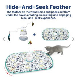 CA&T 4 In 1 Laser Magic Cat Toy With Auto Sense  Includes USB Charging - Model Ty201