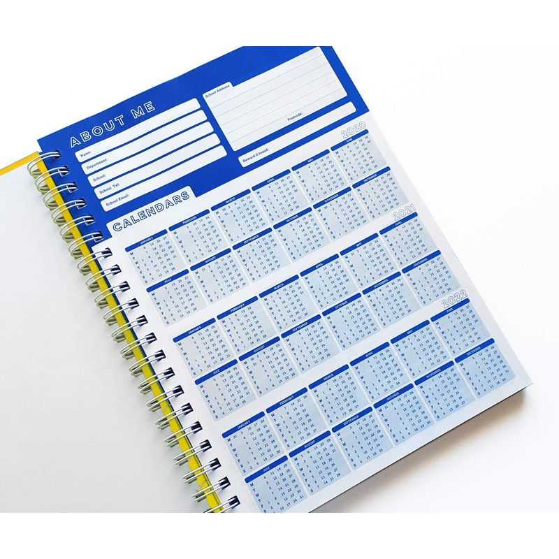 Silvine A4 Teacher's Academic Planner with Durable Hardback Covers and