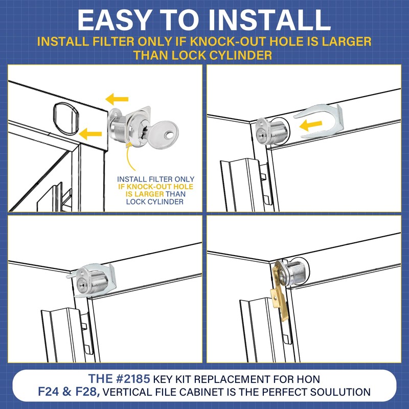 F24/F28 Filing Cabinet Lock Kit for Hon File Cabinet -