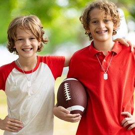 Fervia Football Bible Verse Cross Necklace for Men Stainless Steel Sliver Religious Gift Football Sports JewelryGraduation Easter Gifts for Kids Boys Men(ALWAYS REMEMBER)