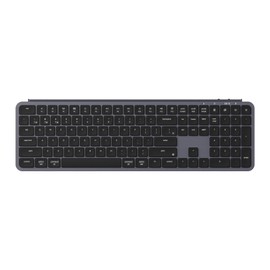 Keychron B6 Pro Full-Size Ultra-Slim Wireless ZMK Custom Keyboard, Triple-Mode 2.4 G/Bluetooth 5.2/Wired Programmable, Lightweight Quiet Key with Numeric Keypad for Mac/Windows, Space Gray