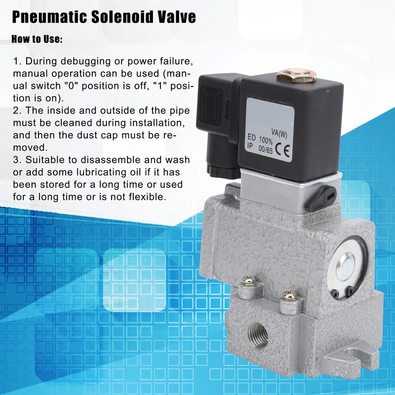Pneumatic Solenoid Valve 2 Position 3 Way Electric Controller G1/4in