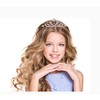 Lovelyshop Princesa Tiara de Boda de Diamantes de Imitación-Oro Rosa