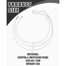 KGDUYC Layering Chain, Layered Necklace, Women's Layered Necklace Chain with Round Plate Choker Double Chain Multilayer Delicate Waterproof Hypoallergenic Chains Fashion Jewellery for Women Girls