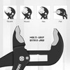 HAUTMEC 3PCS Tongue and Groove Joint Pliers Set,Auto-Adjusting Quick-Action Water