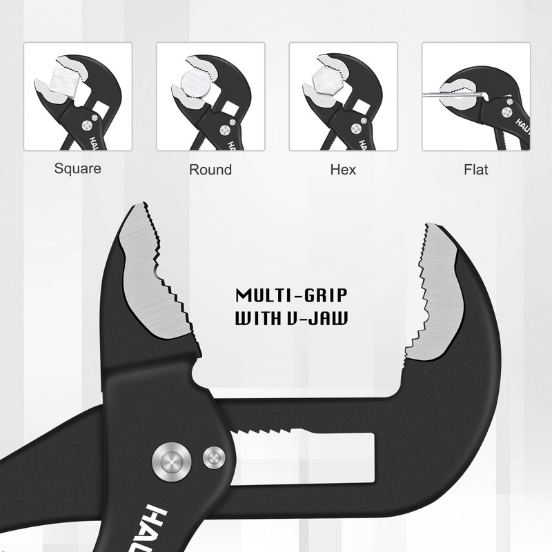 HAUTMEC 3PCS Tongue and Groove Joint Pliers Set,Auto-Adjusting Quick-Action Water