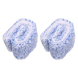 MECCANIXITY Microfiber Scrubber Replacement Head 9.84 Inch for Window Glass Marble Wall Home Bathroom, Blue Pack of 2