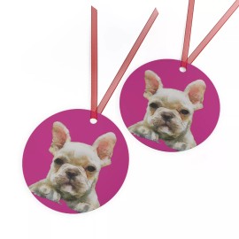 Generic French Bulldog 'Bouvier' Christmas Tree  Metal Ornaments