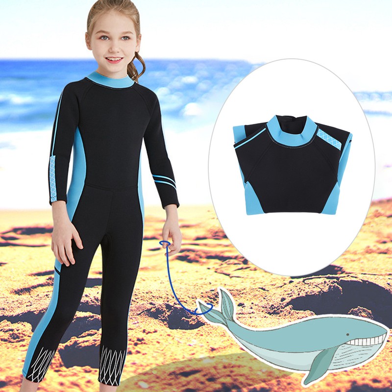 2.5mm Children Diving Wetsuit Kid Swimsuit for Snorkeling Drifting Swimmingblack