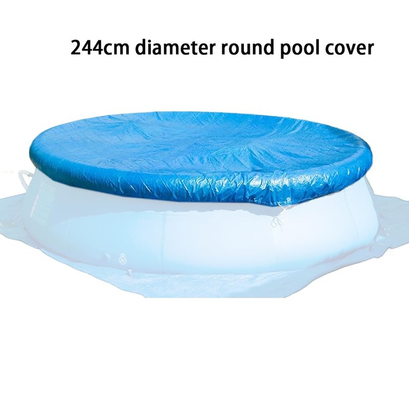 Round Pool Cover Dust Protector for Inflatable Family Pool Waterproof