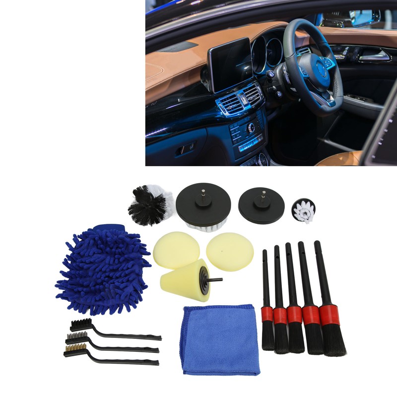 Car Detailing Brushes Set Flexibility Durable Soft Car Cleaning Brush