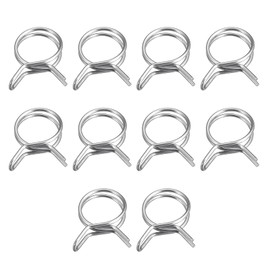 uxcell Double Wire Spring Hose Clamp, 20pcs 304 Stainless Steel 13mm Inner Dia Fit 14.6mm-15mm OD Hose Fuel Line Silicone Tube Spring Clips