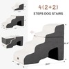 Garnpet Dog Stairs for High Beds with Tunnel, 4-Step Dog