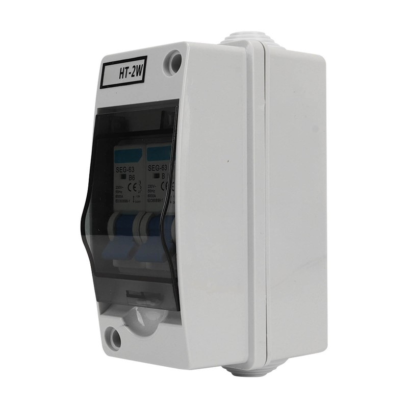 2 Poles Circuit Breaker MCB Miniature Leakage Breaker Waterproof Distribution