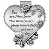 Aleiport Heart-Shaped Car Visor Clip, Driving Safety Prayer Religious Car
