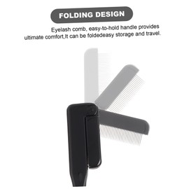 Ipetboom 9pcs Portable Foldable Eyebrow Grooming Tool Eyebrow Brush Comb Smooth Edges for Easy Use Salon