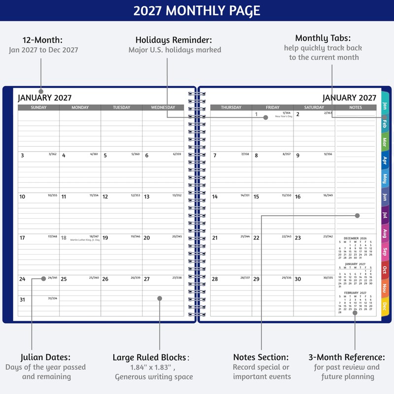 2027 Appointment Book - January - December 2027, Appointment Planner