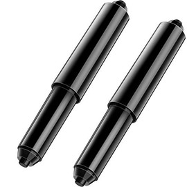 Shappy 2 Pieces Toilet Paper Holder Roller Replacement Plastic Spring Loaded (Black)