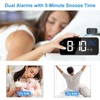 Digital Alarm Clock, with Large Led Temperature Display, Portable Alarm