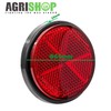 AGRISHOP 2x Red Reflectors Stick On Reflectors for Gate Post