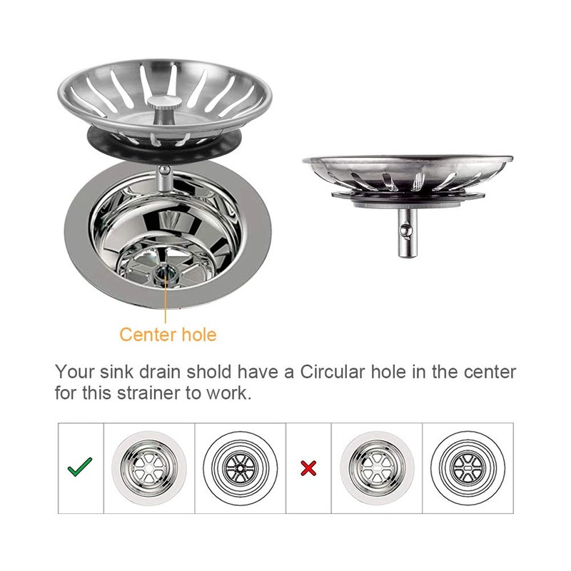 Ibergrif Universal Strainer Basket Stainless Steel (Set of 2) -