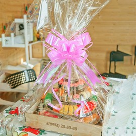 WEWILUCK Big Bow for Present - Iridescent Pink Bows for Gift Wrapping, Gift Baskets, Gift Bows for Women, Party, Valentines Day, and More (6 inches, 10 PCS)