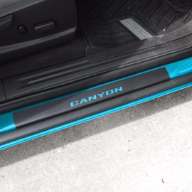 Metro Auto Graphics Door Sill Plate Protectors Black fits 2012-2021 GMC Canyon Truck