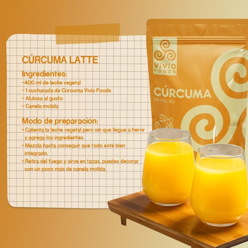 Vivio Foods Cúrcuma En Polvo, Cúrcuma, 150 gramos
