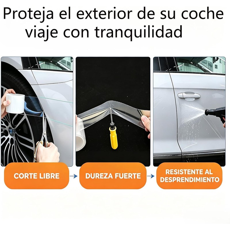 Protector de Borde de Puerta de Coche 3M con Raspador