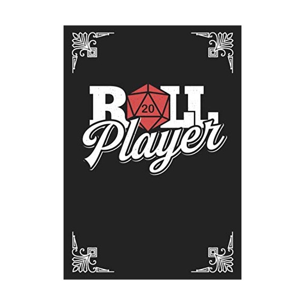 Roll Player: Tabletop Gaming Graph Paper Notebook: D20 Blank 4X4
