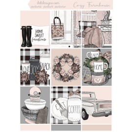 Life Planner Sticker Kit, Cosy Farmhouse, over 150 stickers on premium matte