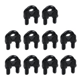 Antrader M12 Stainless Steel Wire Rope Cable Clip Clamp,10Pcs Wire Rope Clamp Cable Clamps 304 Stainless Steel M12 1/2" Wire Cable Clamps,Black