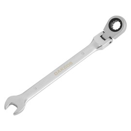 DAKCOS 6mm Flexible Head Spanner Dual Heads Ratchet Combination Wrench Spanner Chrome Vanadium Steel