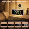Vibrating Loud Alarm Clock with Bed Shaker, RGB Digital Alarm