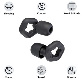 Ear Plugs for Sleeping Noise Reduction (3Pair), Soft Ear Plugs Noise Cancelling, Reusable Hearing Protection Earplugs for Sleep, Work, Study, Snoring, Concert, Swimming, 25dB-33dB, S M L (White)