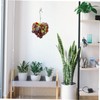 DOITOOL Stylish Heart Shaped Hanging Basket Planter Iron Wire for