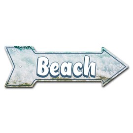 MightySkins Peel and Stick Art Removable Beach 2 Decal Decor 24" Directional Sticker Vinyl Wall Decals