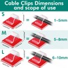 60 Pieces Mini Cable Clips Self Adhesive Light Clips Light