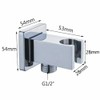 Concealed Square Shower Outlet Elbow with Handheld Shower Bracket Holder
