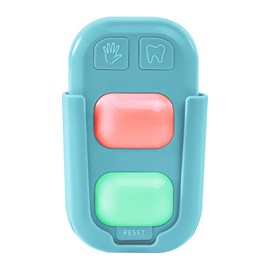 Kids 2 Minutes Teeth Brush and 20 Seconds Hand Washing Timer - Color Indicator Light Stick on Bathroom for Children Training Coach (Green)