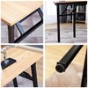 DlandHome L-Shaped Desk Large Corner Desk Folding Table Computer Desk