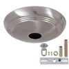 B&P Lamp® Satin Nickel Screw Collar Ribbed Canopy Kits