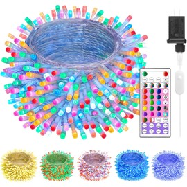 Minetom Christmas Lights Color Changing - 22 Colors 198FT 600 LED Fairy String Lights with Remote,Twinkle Fairy Lights Indoor with 12 Lighting Modes, Pastel Easter Lights for Bedroom