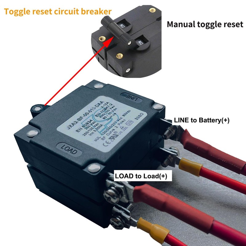 T Tocas Double Pole 30 Amp AC/DC Toggle Magnetic Circuit