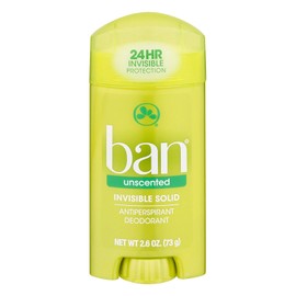 Ban Anti-Perspirant Deodorant Invisible Solid Unscented 2.60 oz (3 pack)