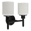 Design House 556191-BLK Aubrey Transitional 2-Light Indoor Wall Light Dimmable