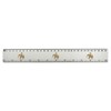 'Boy Riding an Elephant' 30cm (12 Inch) White Plastic Ruler