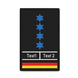 Copytec Rank Patch Police Rank to Personalise 9.8 x 6 cm #35433, Colour: Black