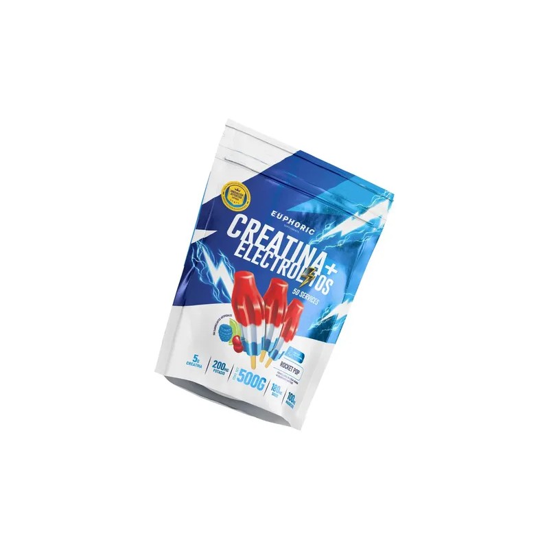 Creatina Monohidratada Electrolitos Euphoric 500 Gr 50 Ser Rocket Pop